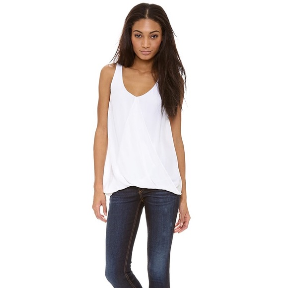 Alice + Olivia Tops - Alice + Olivia Overlap Drape Top